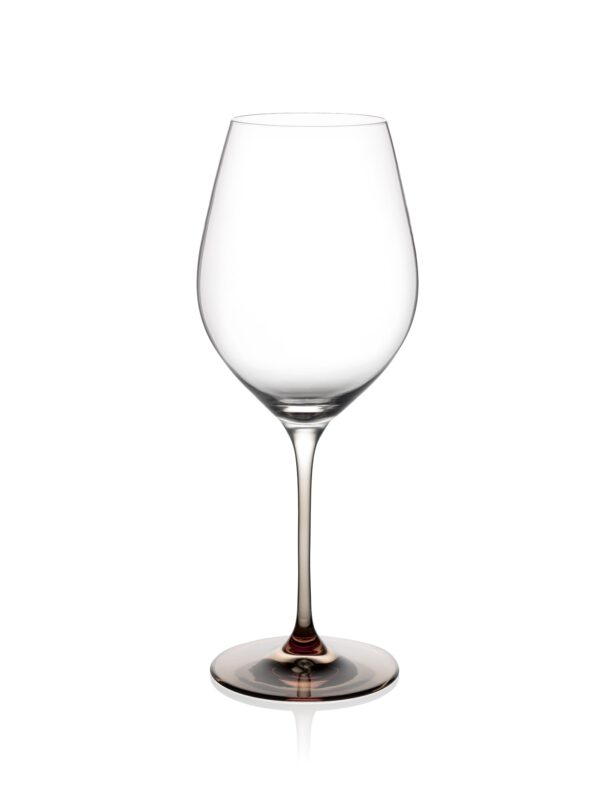 Babilonia Set 2 Red Wine Glass H.25.5 Cl.66 Light Brown Decoration