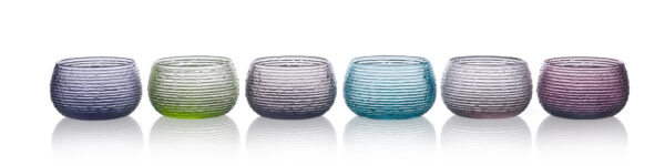 Multicolor Set 6 Individual Bowl Cm. 10,5 Assorted Colors Cl 43