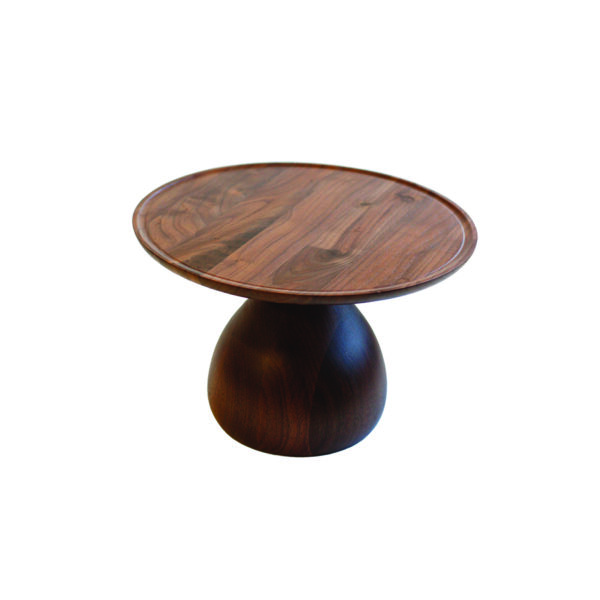 Large Walnut Cake Stand  320ø × 210 mm