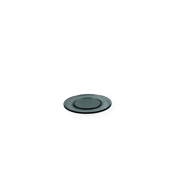 Tilt Large Round Black Glass Plinth  320ø × 20 mm