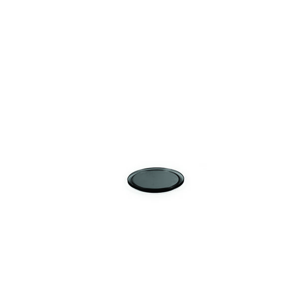 Tilt Round Black Glass Plinth  218ø × 20 mm