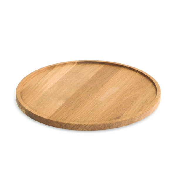 Tilt Large Round Oak Plinth  320ø × 25 mm