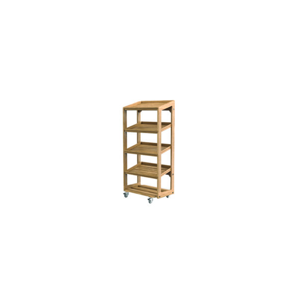 Flow Four-Tier Oak Stand  574 × 400 × 1197 mm