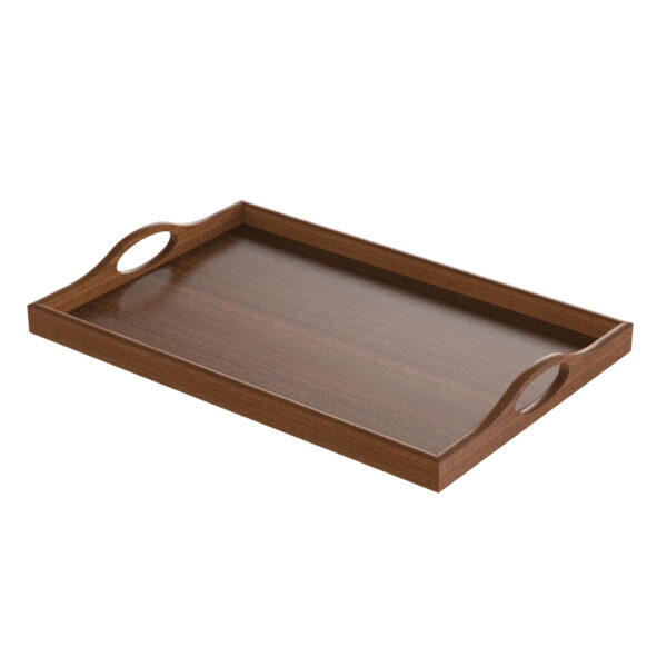 Large Walnut Classic Butler Tray  610 × 405 × 69 mm