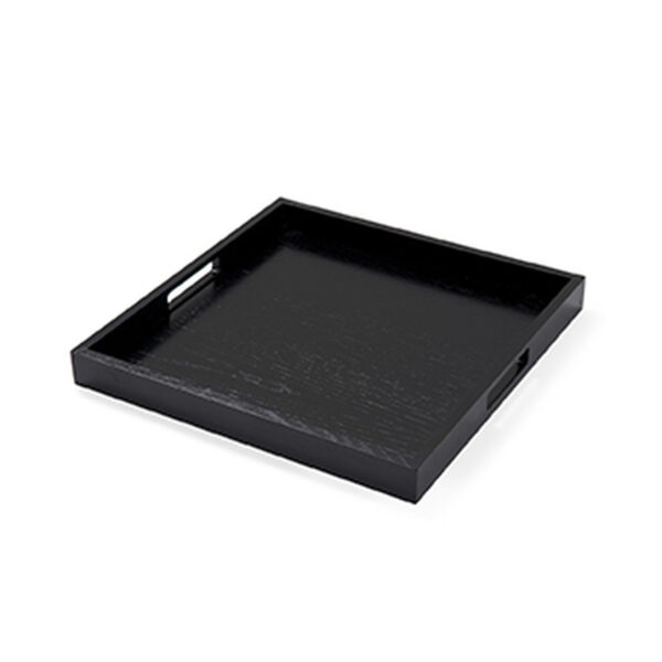 Drinks Tray - Oak - Lacquered - Black  400 × 400 × 40 mm