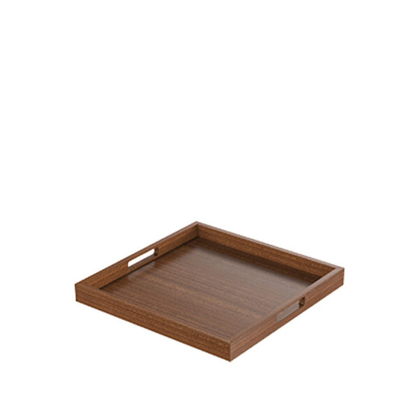 Mahogany Square Modern Tray  400 × 400 × 40 mm