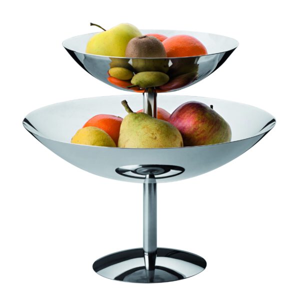 Tafelaufsatz/Obstschale 2 Stufig Etagere Ø 320 mm , Ø 220 mm Höhe 295 mm 4,3L   18/10  Tendence