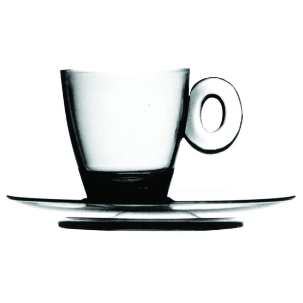 Espresso Tasse mit Untertasse 9 cl    Polycarbonat  Transparent PC