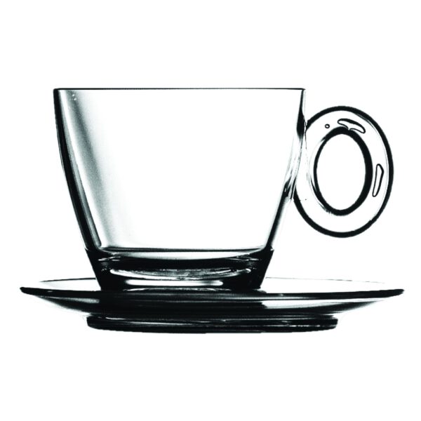 Cappuccino Tasse mit Untertasse 15 cl    Polycarbonat  Transparent PC